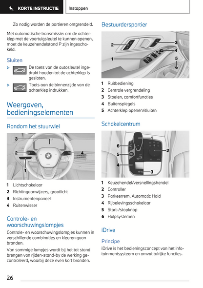 2022 BMW 3 Series Touring Owner's Manual | Dutch