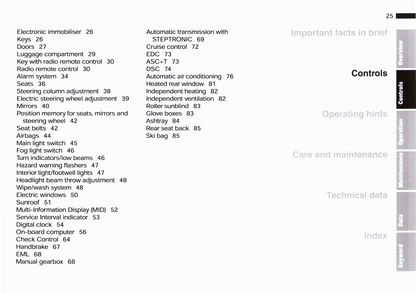 1997 BMW 8 Series Owner's Manual | English