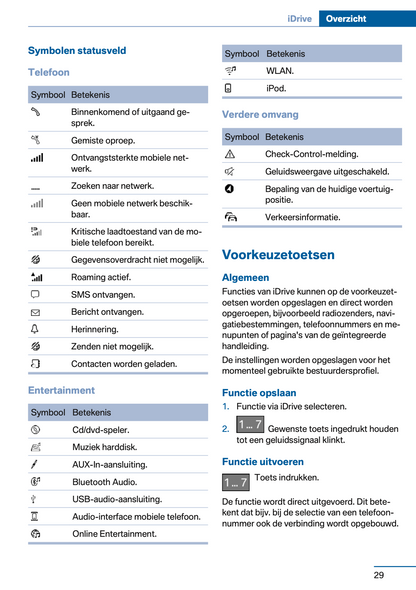 2017-2018 BMW X3 Owner's Manual | Dutch