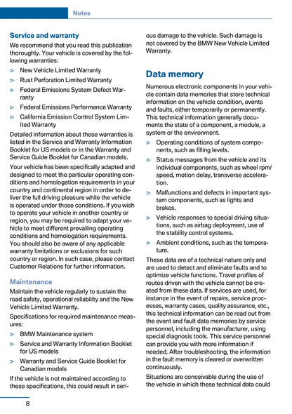 2016 BMW Z4 Owner's Manual | English US