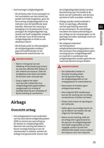 2026 BYD Dolphin G DM-i Owner's Manual | Dutch