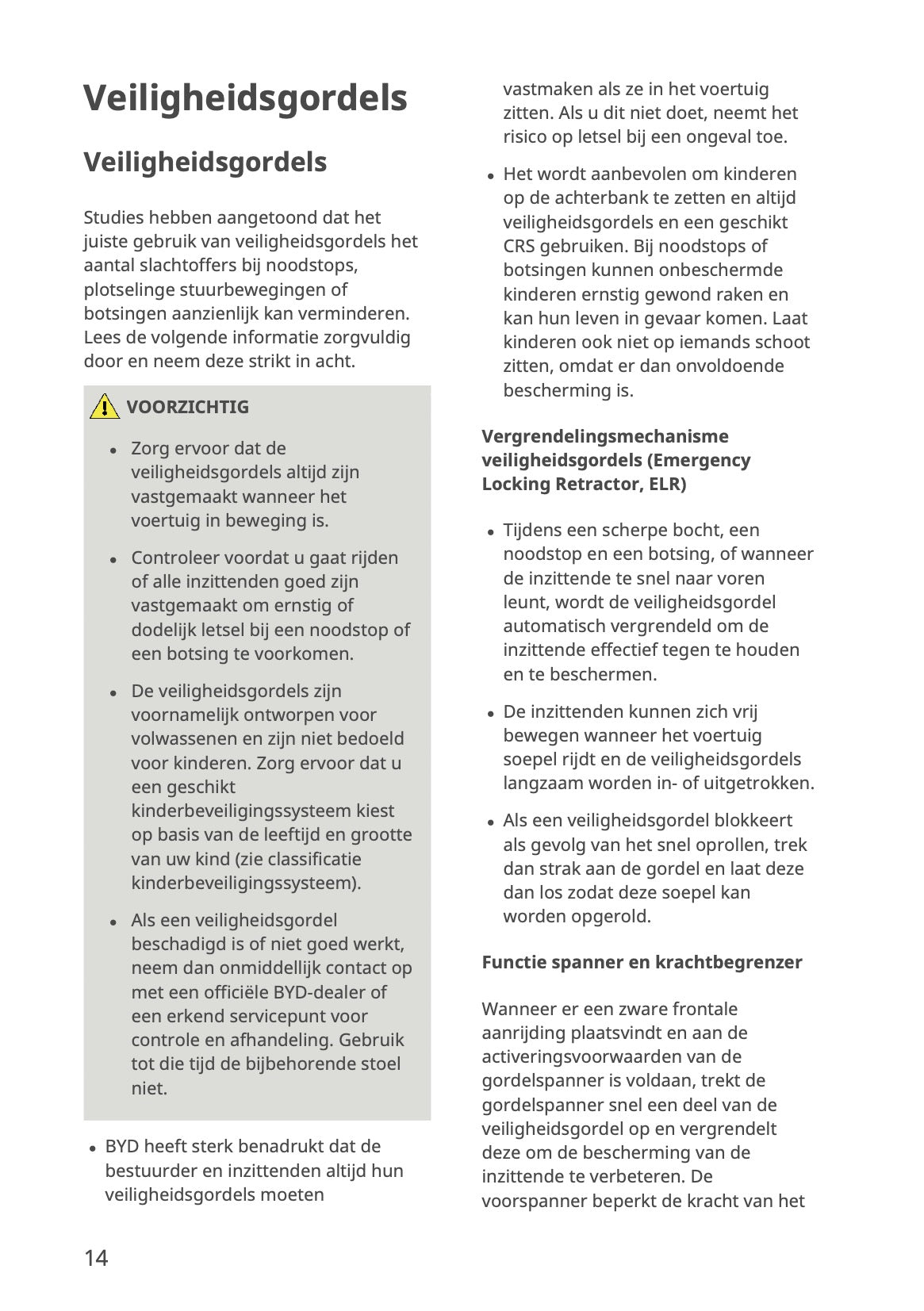 2023-2026 BYD Seal U EV Owner's Manual | Dutch