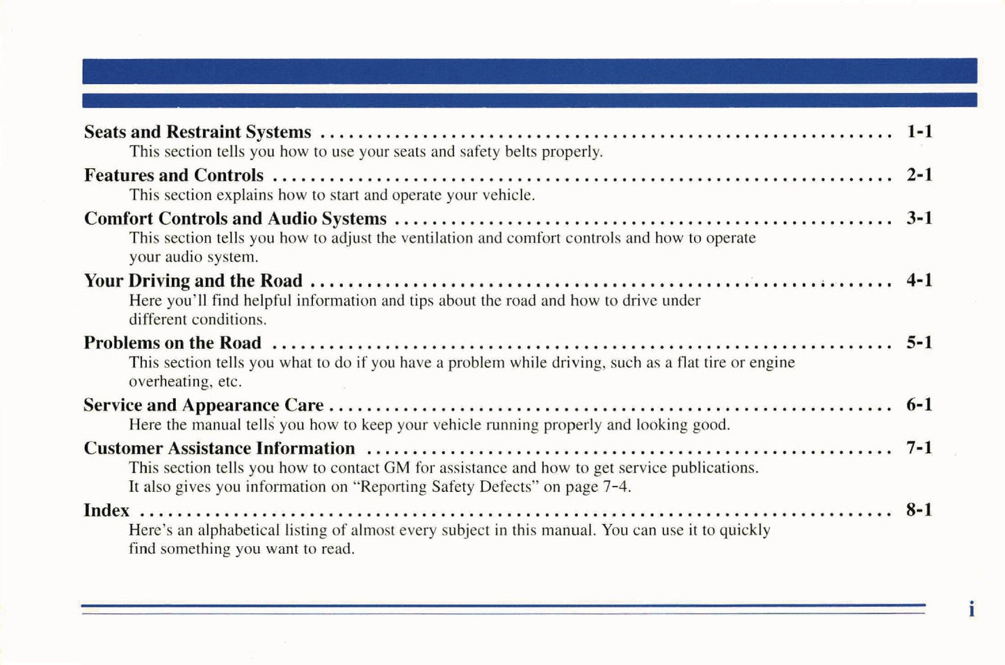 1995 Chevrolet Kodiak Owner's Manual | English