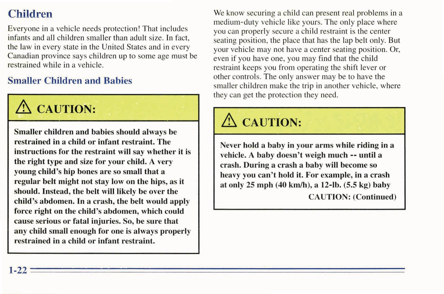 1995 Chevrolet Kodiak Owner's Manual | English