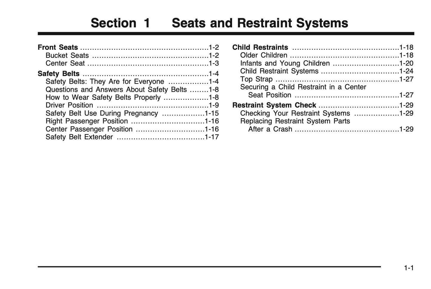 2005 Chevrolet T-Series Owner's Manual | English US