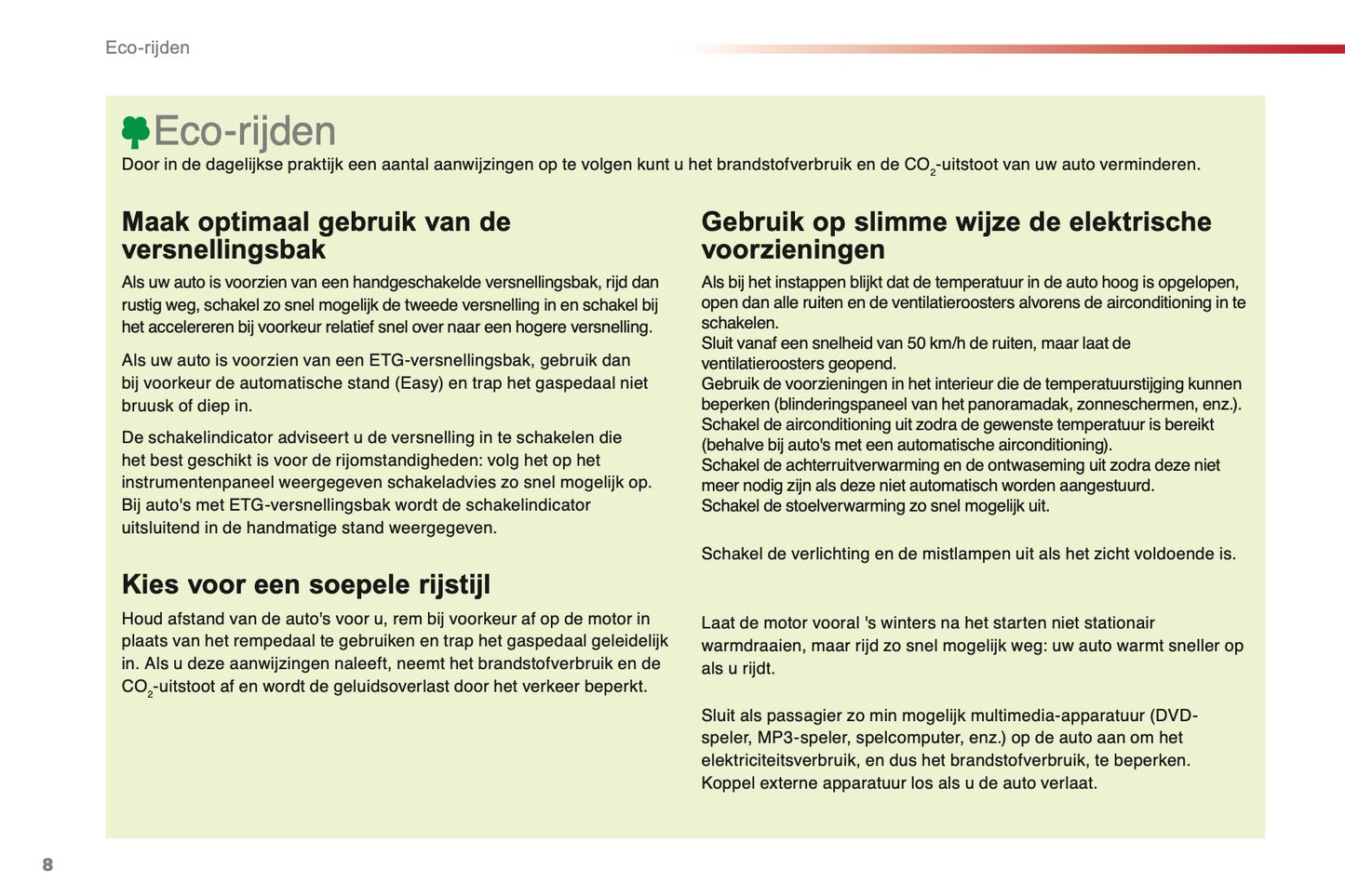 2015-2016 Citroën C1 Owner's Manual | Dutch