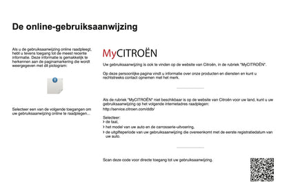 2015-2016 Citroën C1 Owner's Manual | Dutch