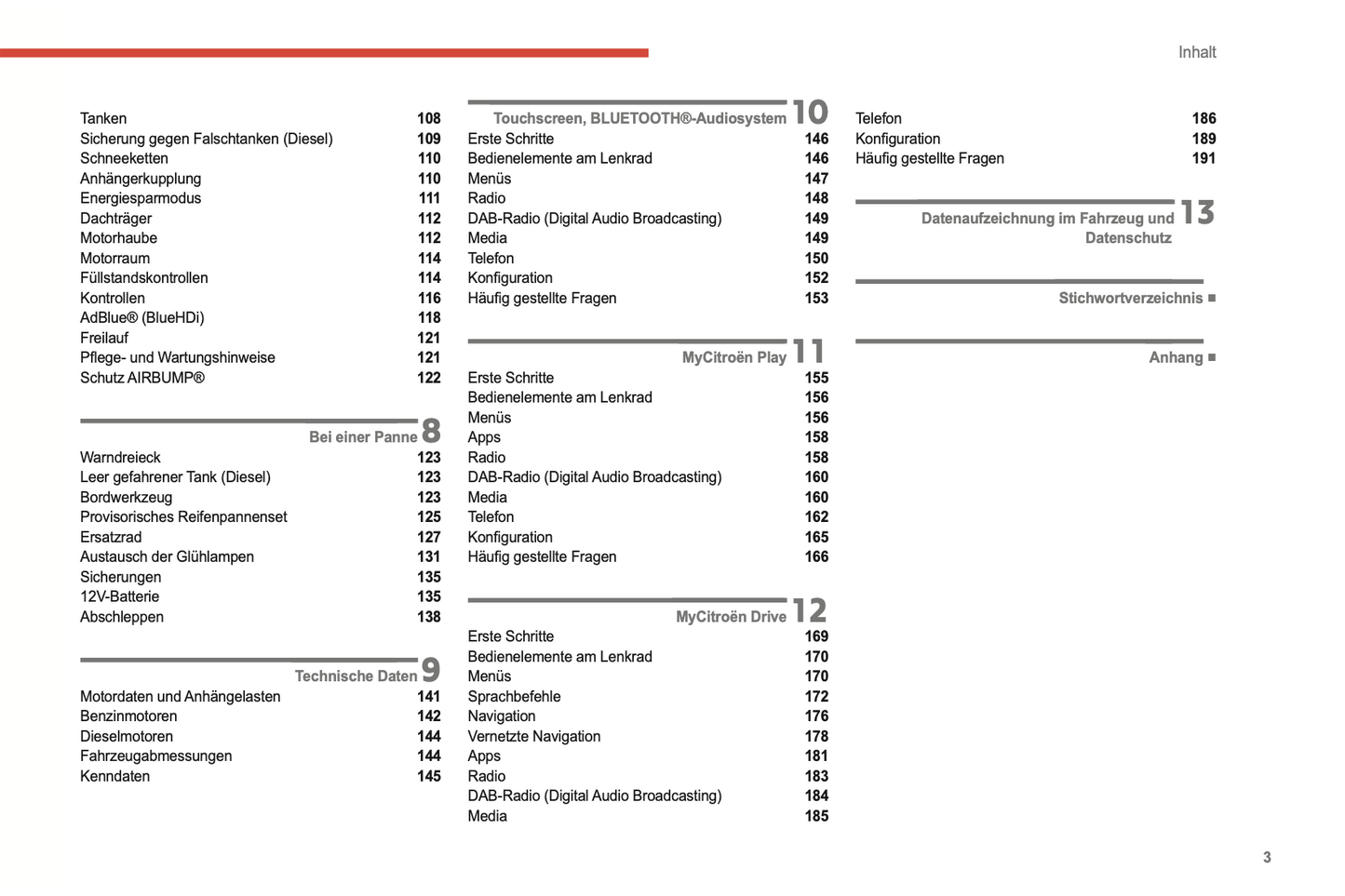 2022-2024 Citroen C3 Bedienungsanleitung | Deutsch