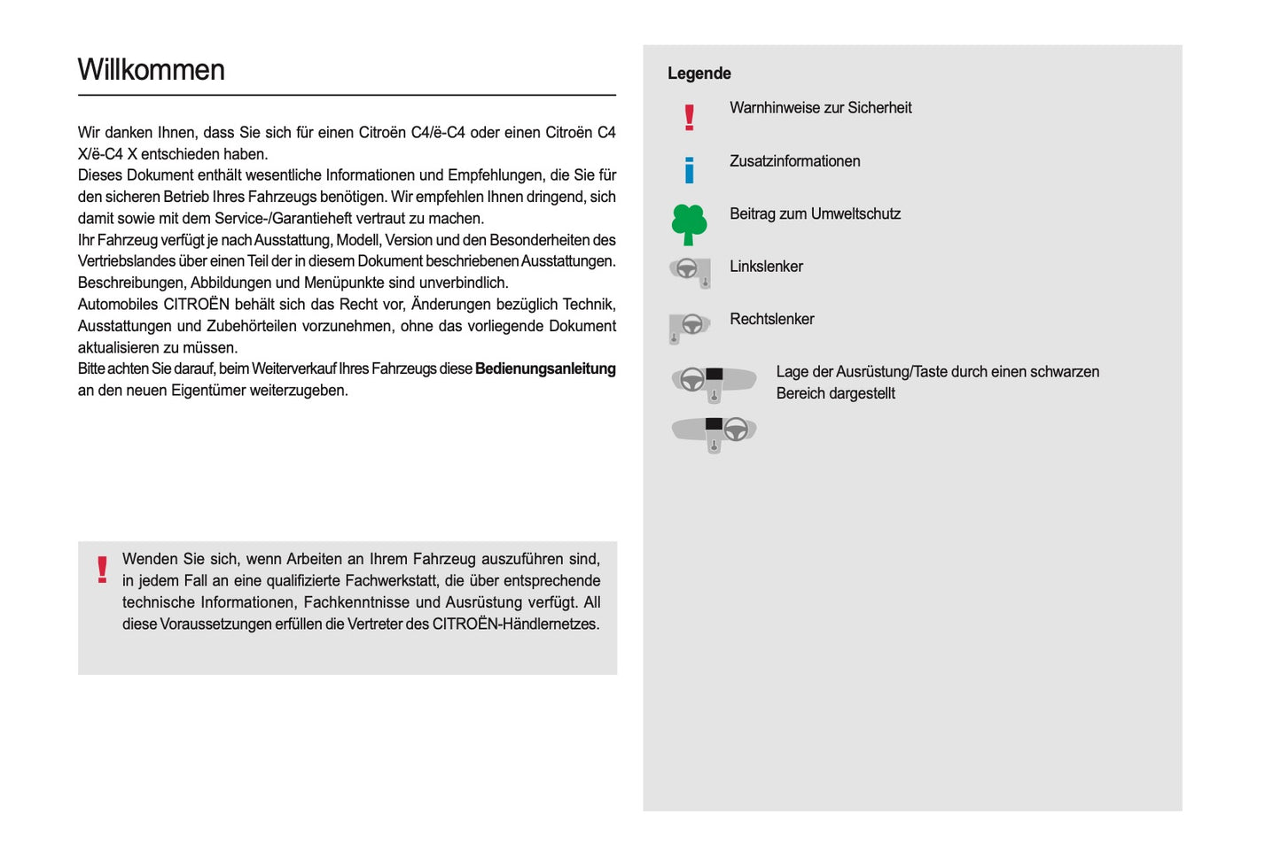 2022-2024 Citroën C4/C4 X Bedienungsanleitung | Deutsch