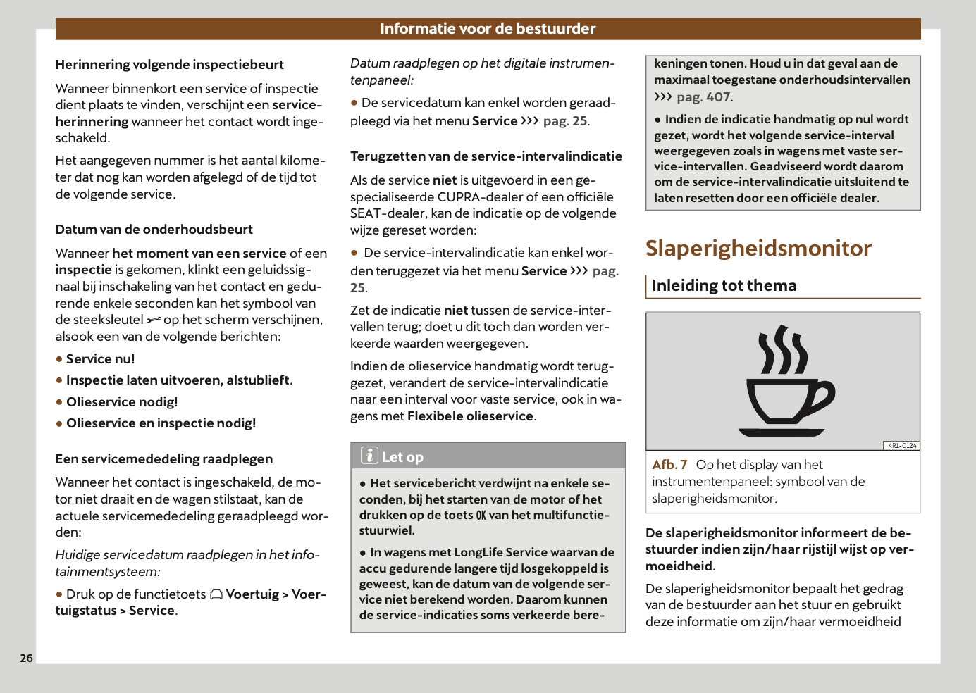 2024-2025 Cupra Formentor Owner's Manual | Dutch