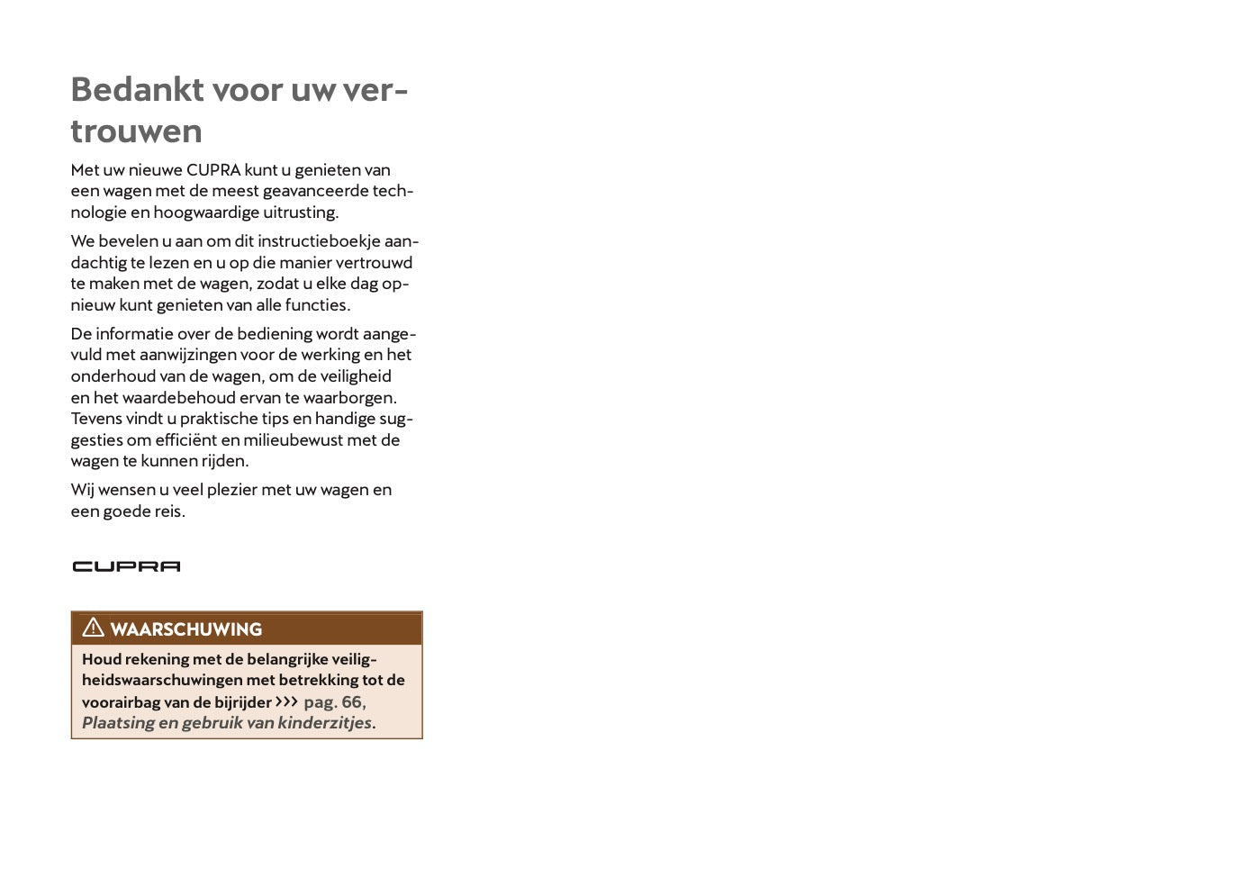 2025-2026 Cupra Terramar Owner's Manual | Dutch