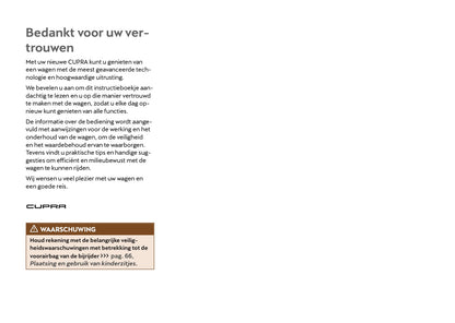 2025-2026 Cupra Terramar Owner's Manual | Dutch