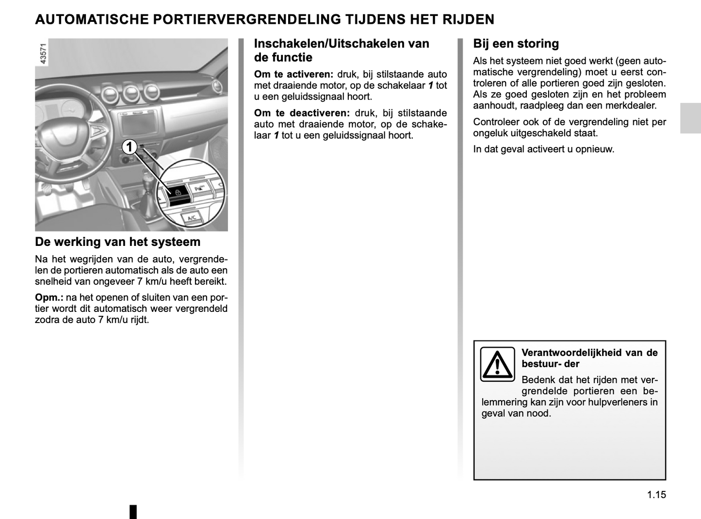 2022-2023 Dacia Duster Owner's Manual | Dutch