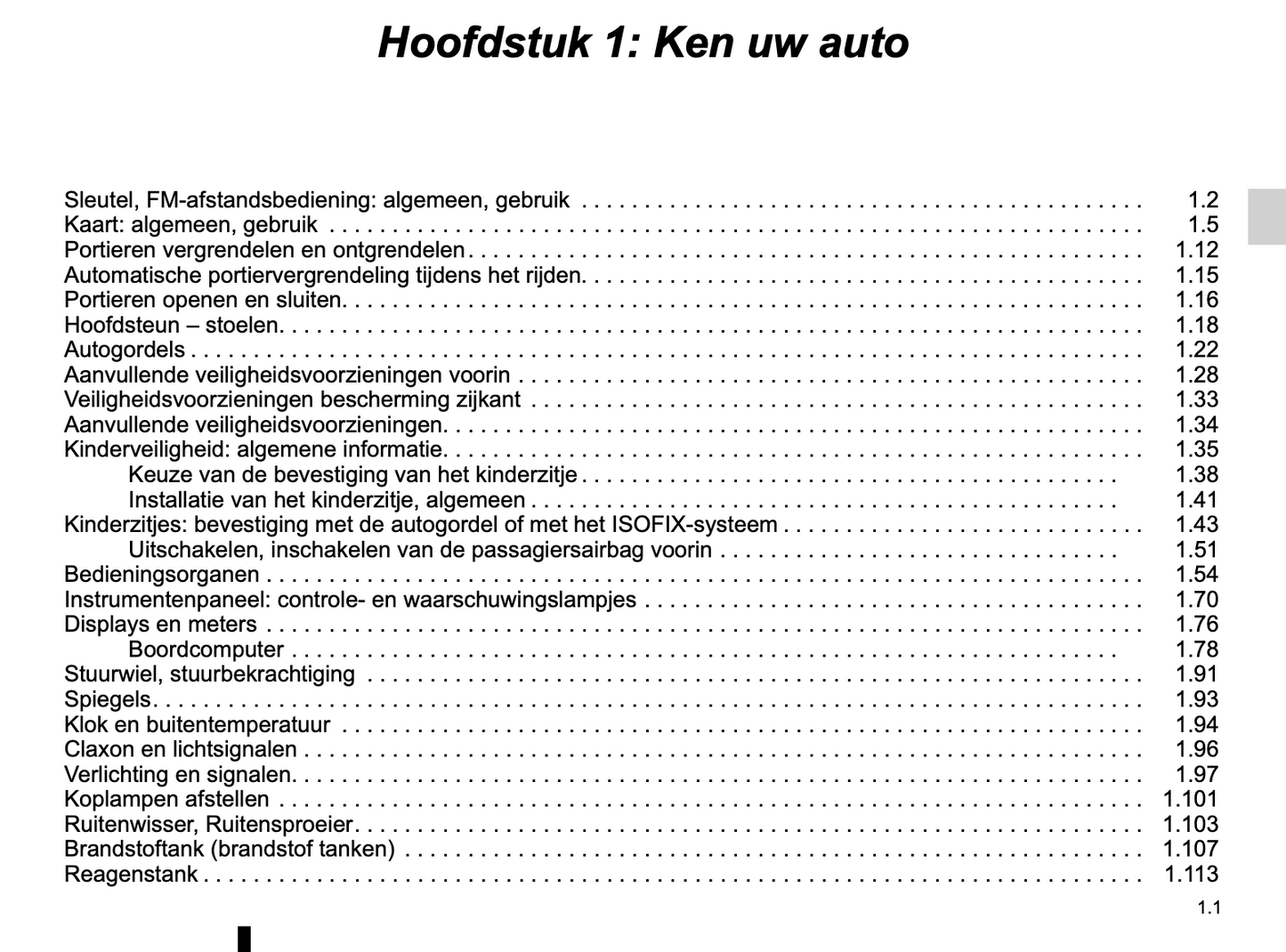 2022-2023 Dacia Duster Owner's Manual | Dutch