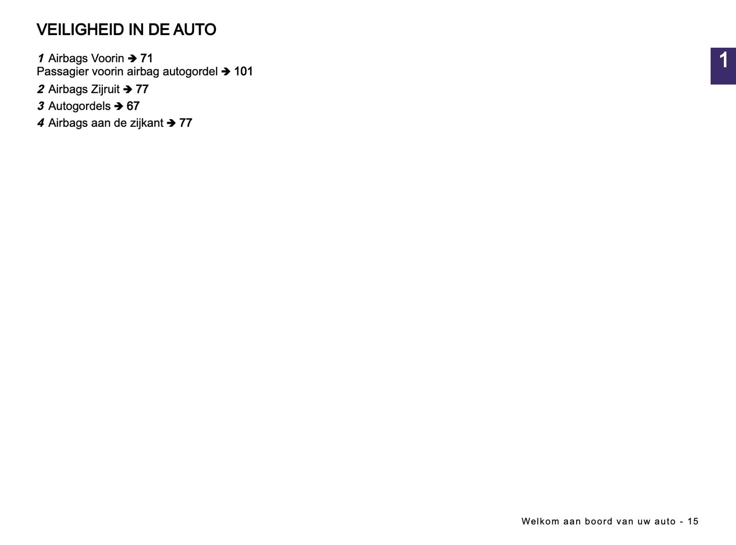 2025-2026 Dacia Duster Owner's Manual | Dutch