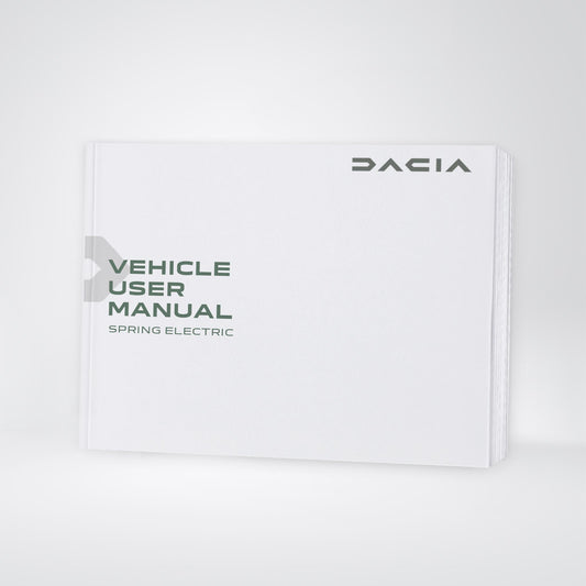 2026 Dacia Spring Electric Owner's Manual | English