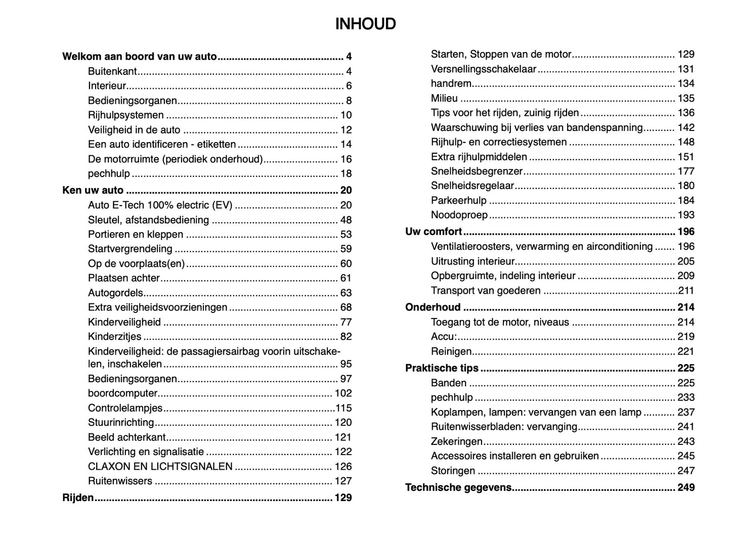 2024-2025 Dacia Spring Electric Owner's Manual | Dutch