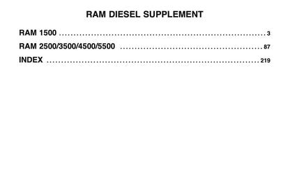 2018 Ram Truck Diesel Ergänzendes Anleitung | Englisch