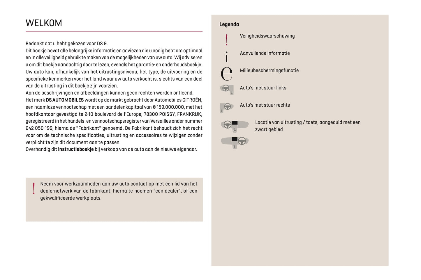 2023-2024 DS Automobiles DS 9 Owner's Manual | Dutch