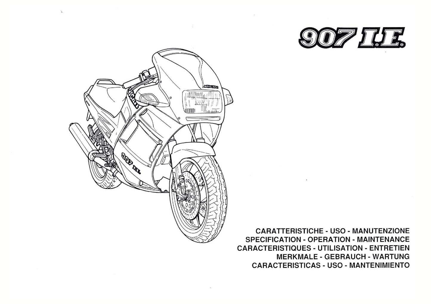 1991 Ducati 907 I.E. Bedienungsanleitung | Englisch