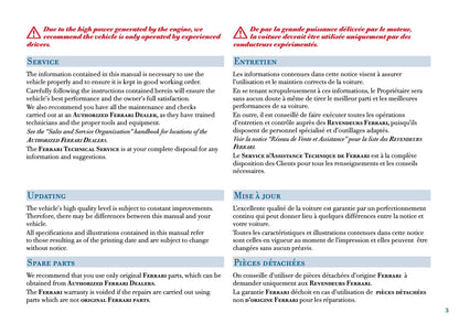 2005 Ferrari 612 Scaglietti Owner's Manual | English US