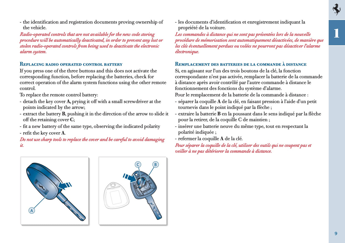 2005 Ferrari 612 Scaglietti Owner's Manual | English US