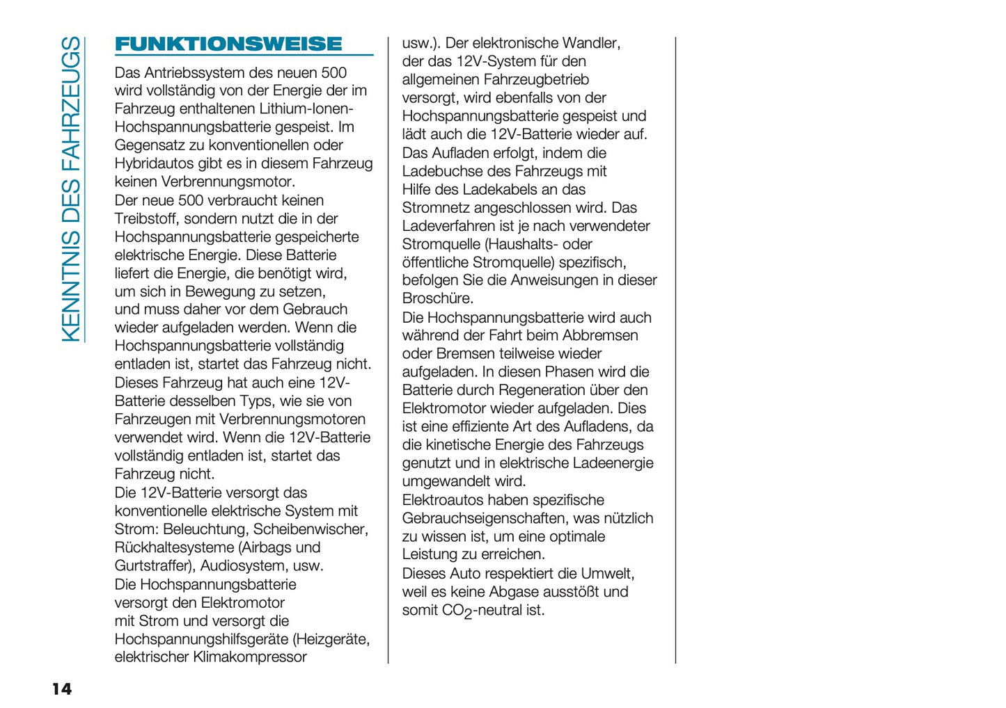 2025 Fiat 500e Bedienungsanleitung | Deutsch