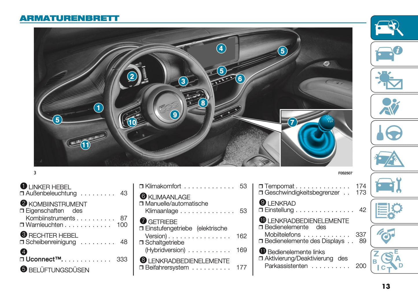 2026 Fiat 500 Bedienungsanleitung | Deutsch