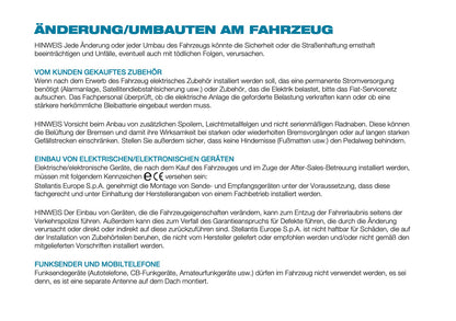 2026 Fiat 500 Bedienungsanleitung | Deutsch