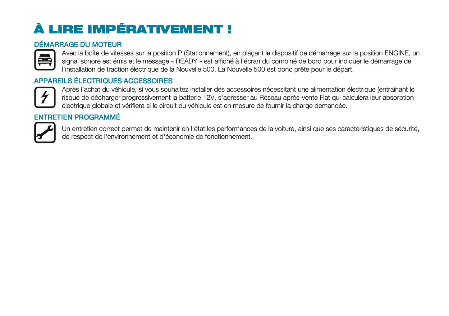 2025 Fiat 500e Owner's Manual | French