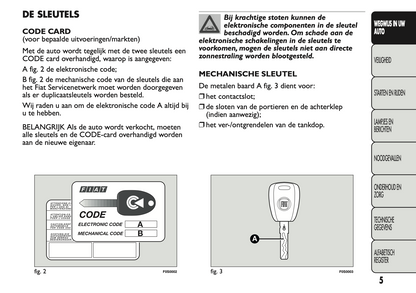 2011 Fiat 500 Owner's Manual | Dutch