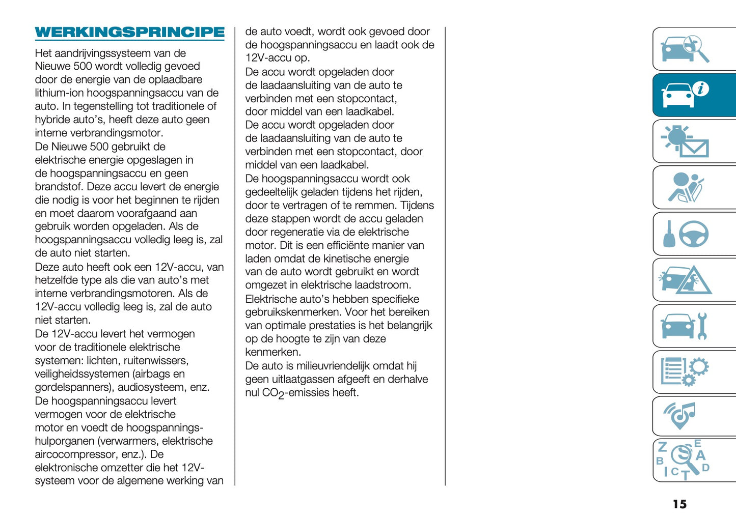 2025 Fiat 500e Owner's Manual | Dutch