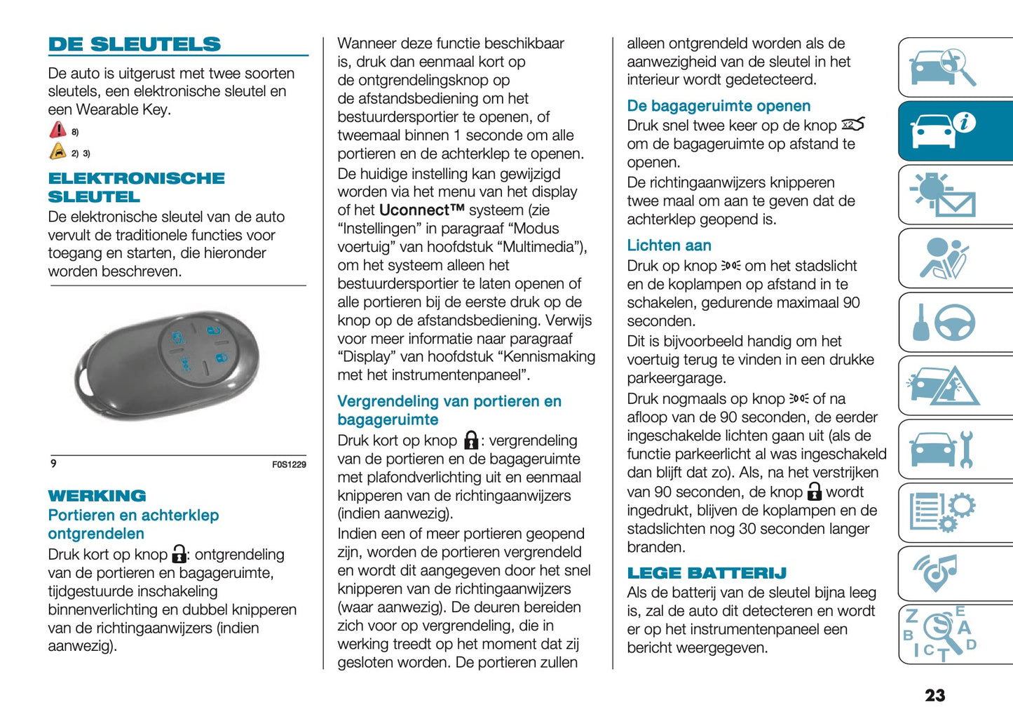 2025 Fiat 500e Owner's Manual | Dutch