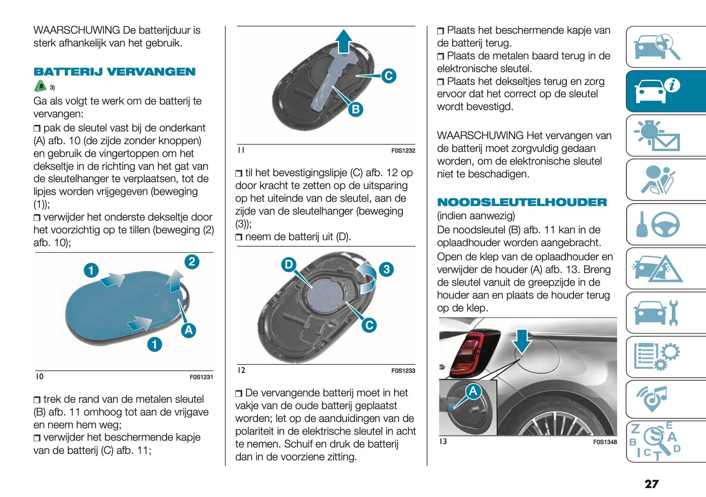 2026 Fiat 500 Owner's Manual | Dutch