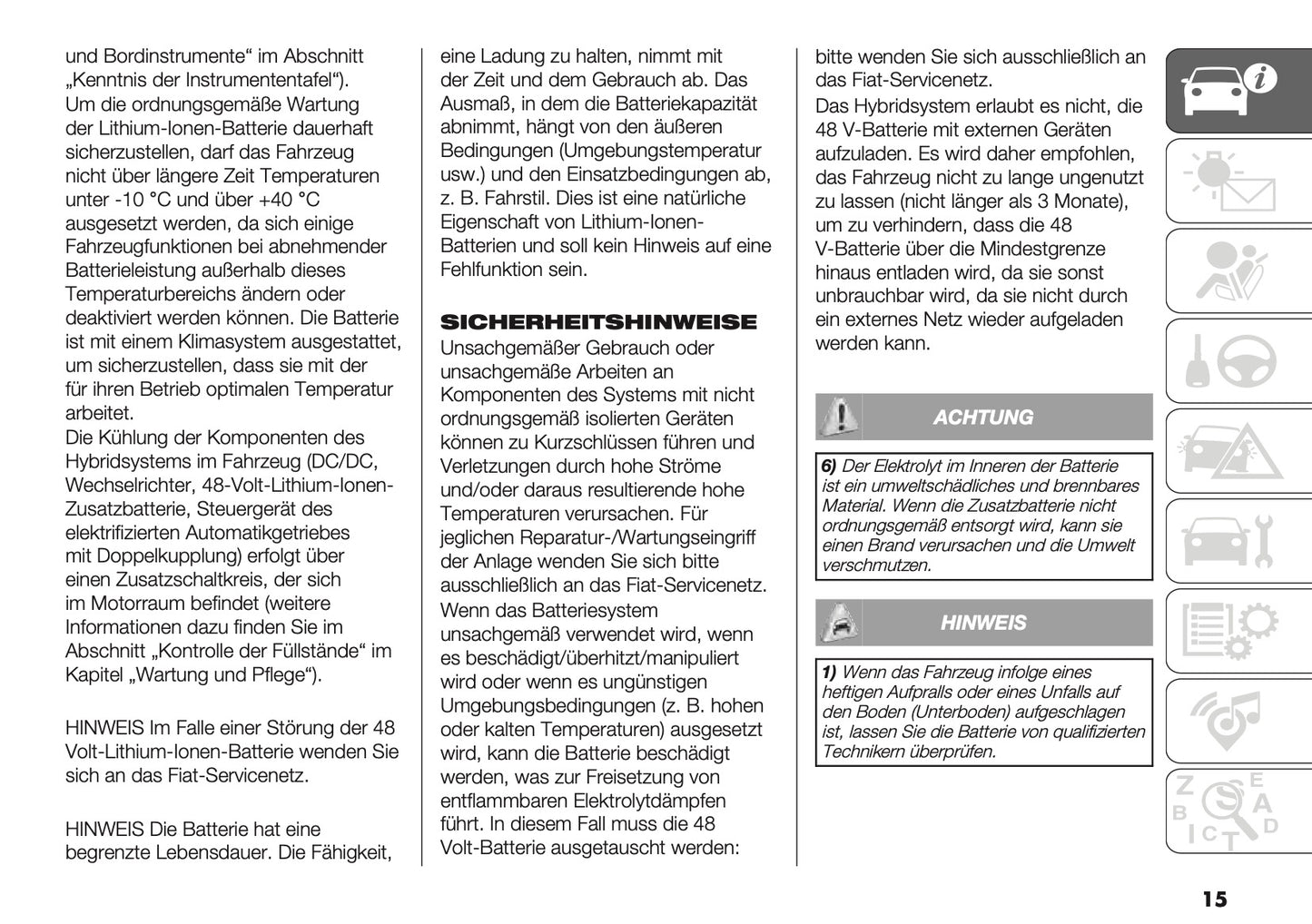 2024-2026 Fiat 500X Bedienungsanleitung | Deutsch