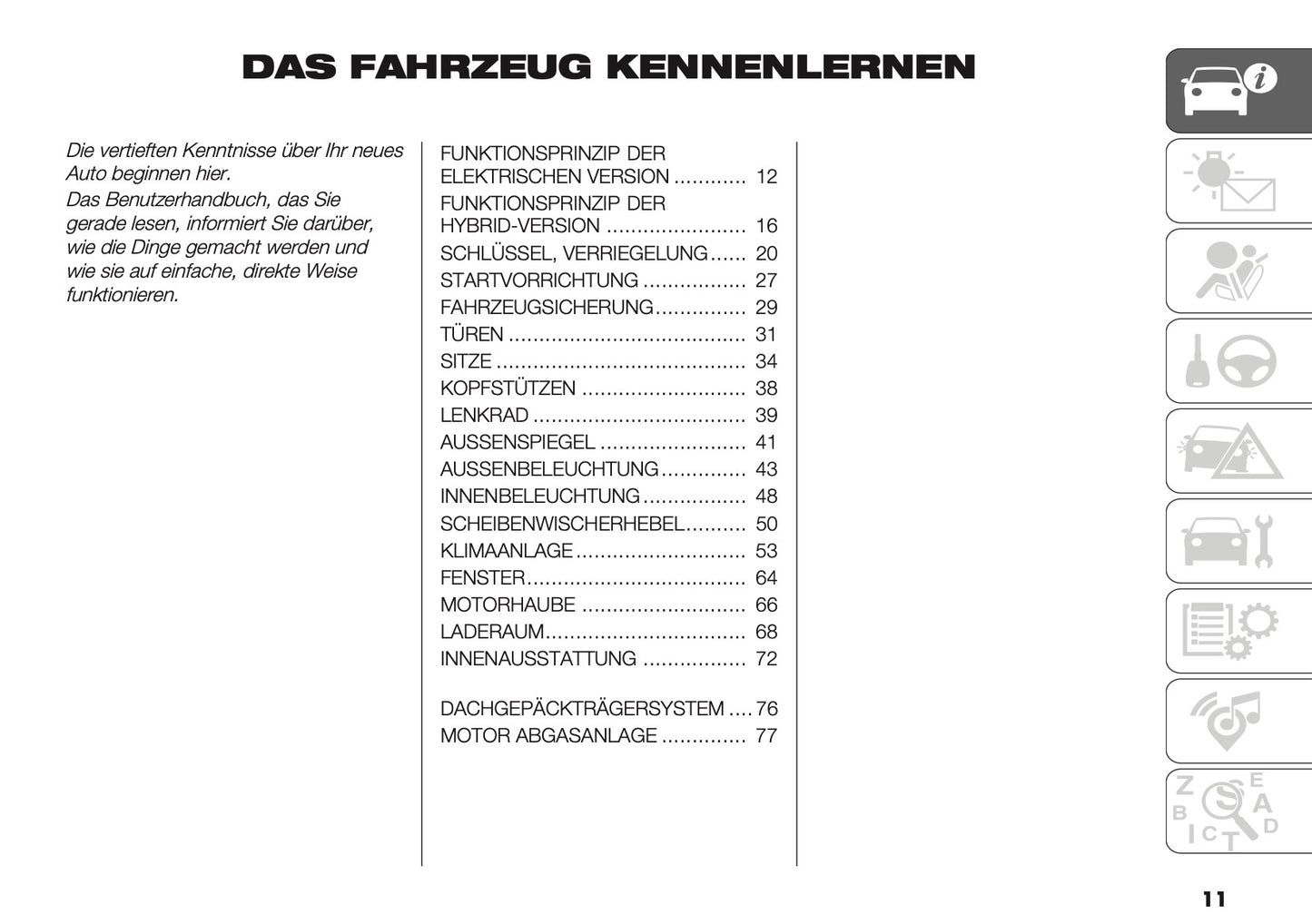 2025-2026 Fiat 600 Bedienungsanleitung | Deutsch