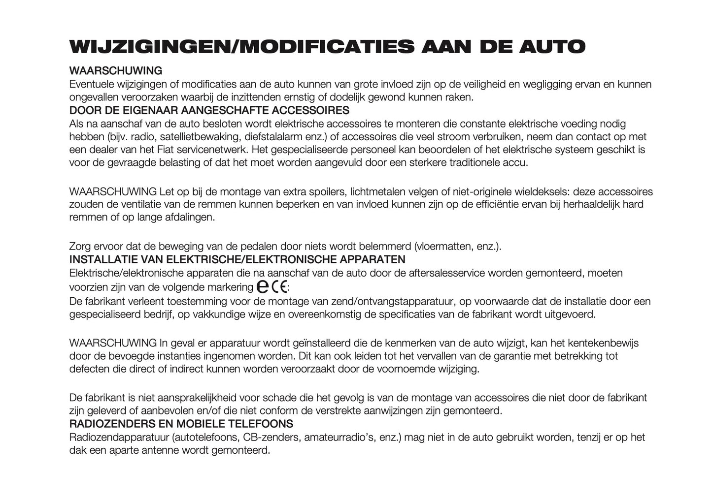 2025-2026 Fiat 600 Owner's Manual | Dutch