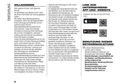 2026 Fiat Doblò Owner's Manual | German