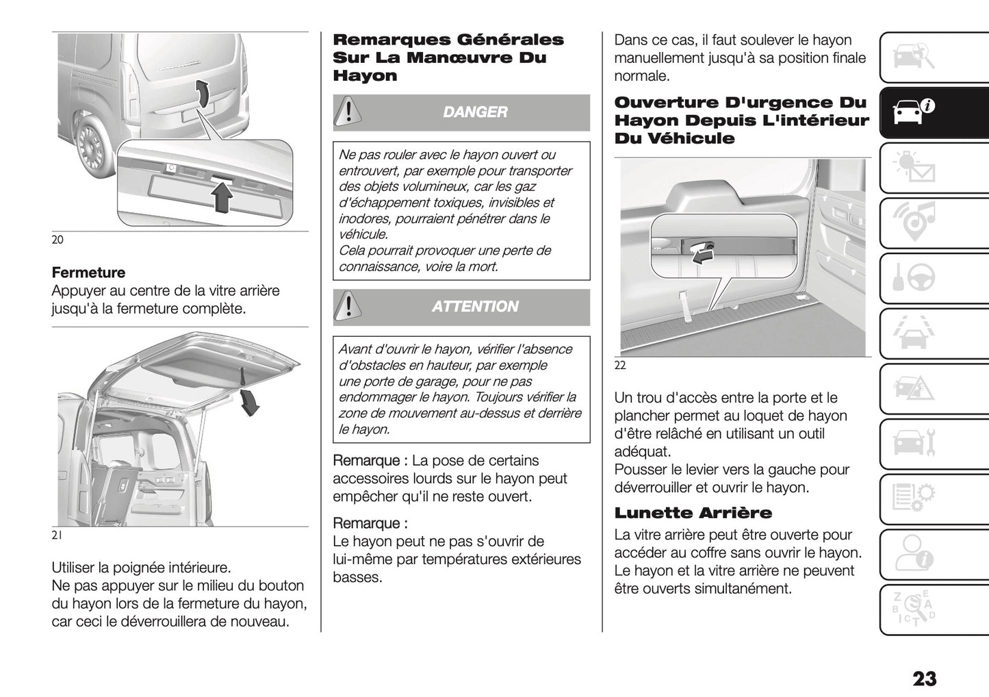 2025 Fiat Doblò Owner's Manual | French