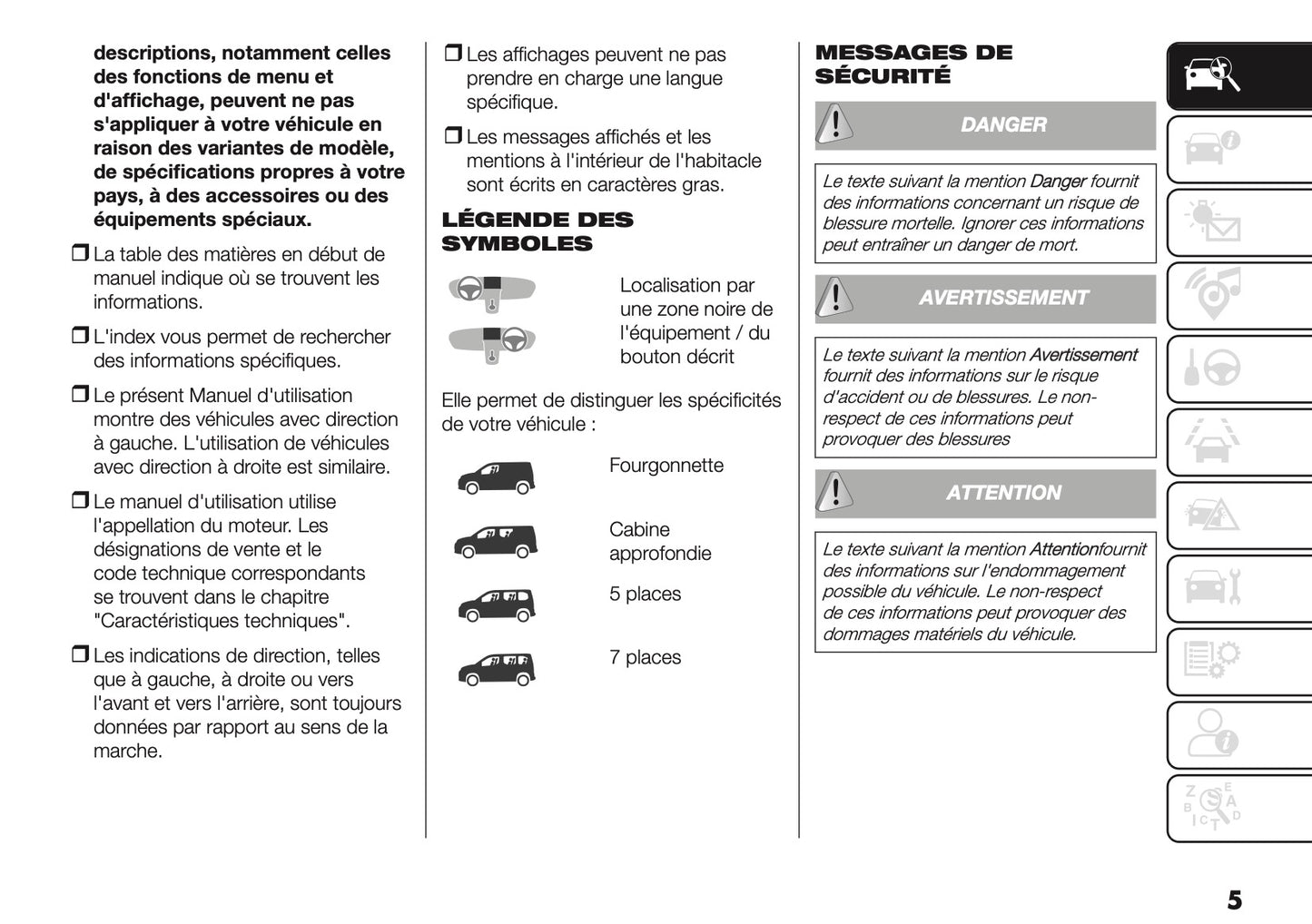 2025 Fiat Doblò Owner's Manual | French
