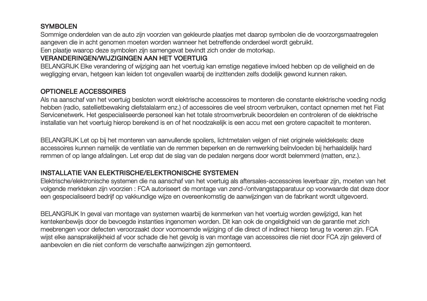 2018 Fiat Doblò Owner's Manual | Dutch