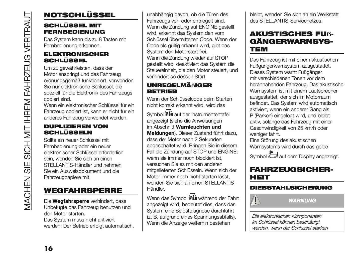 2025-2026 Fiat Ducato Owner's Manual | German