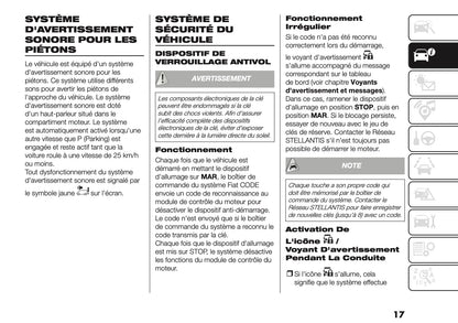 2025-2026 Fiat Ducato Owner's Manual | French