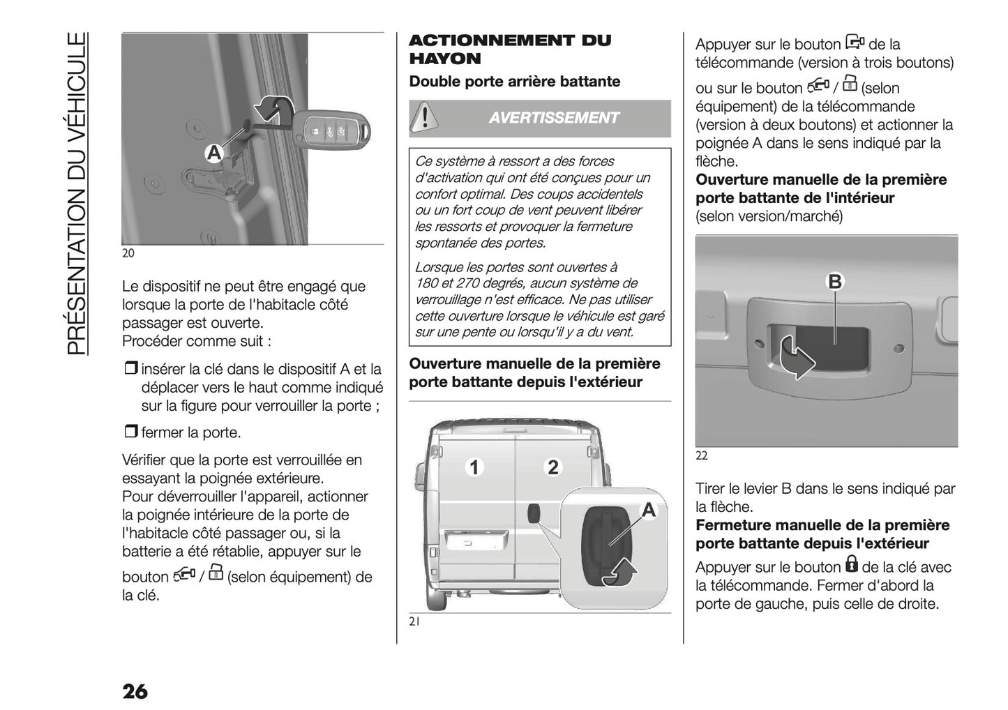 2025-2026 Fiat Ducato Owner's Manual | French