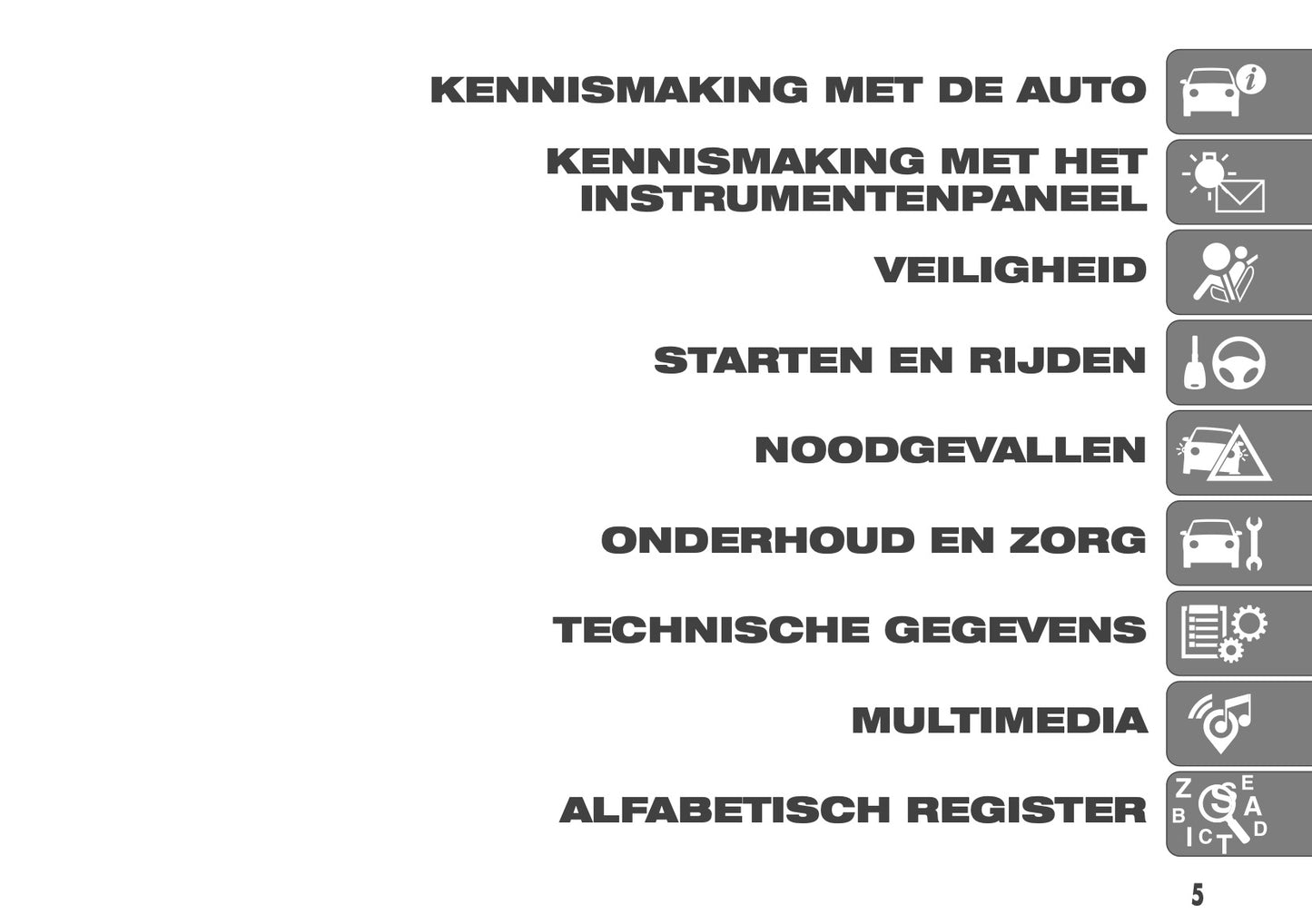 2018 Fiat Ducato Camper Owner's Manual | Dutch