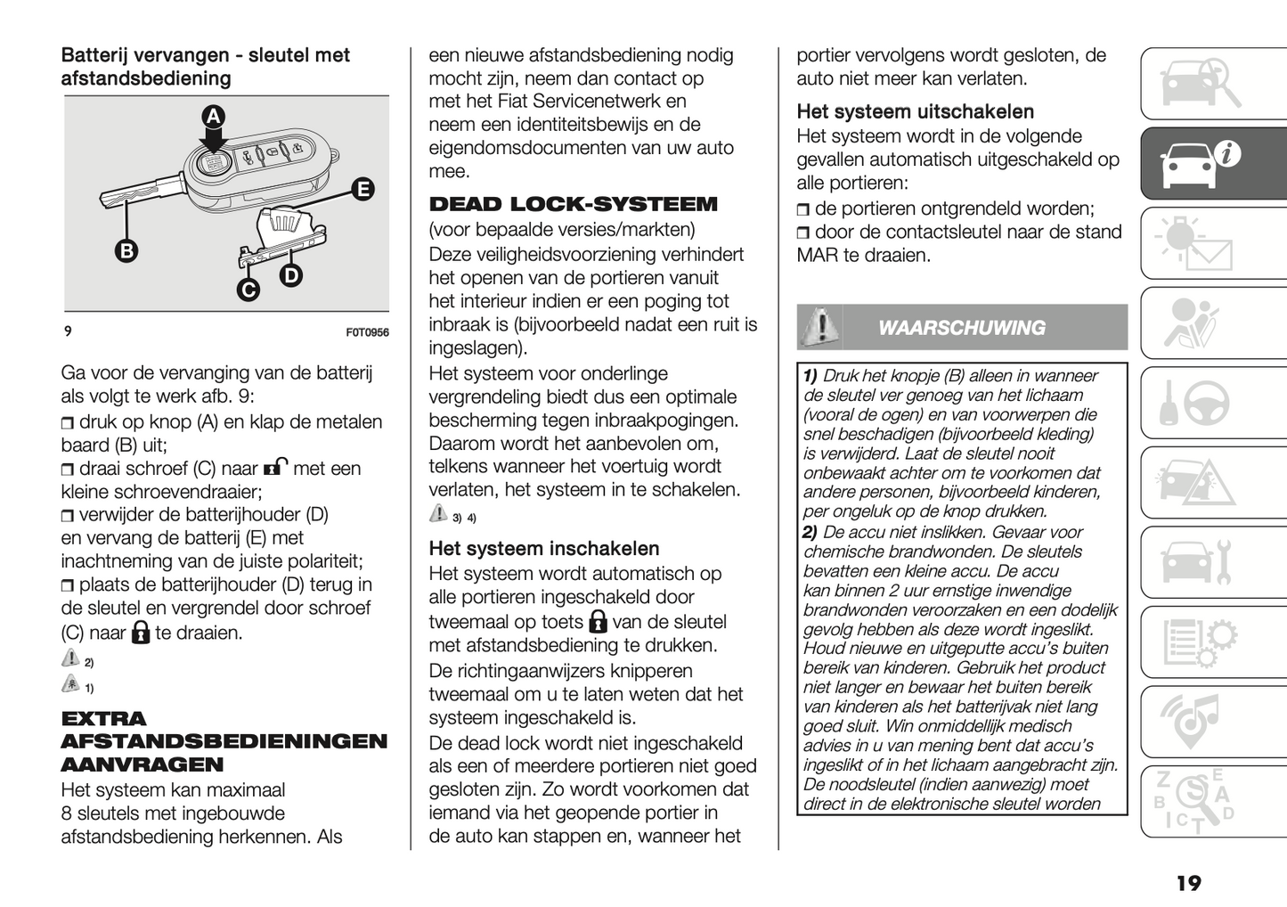 2022-2024 Fiat Fiorino/Qubo Owner's Manual | Dutch