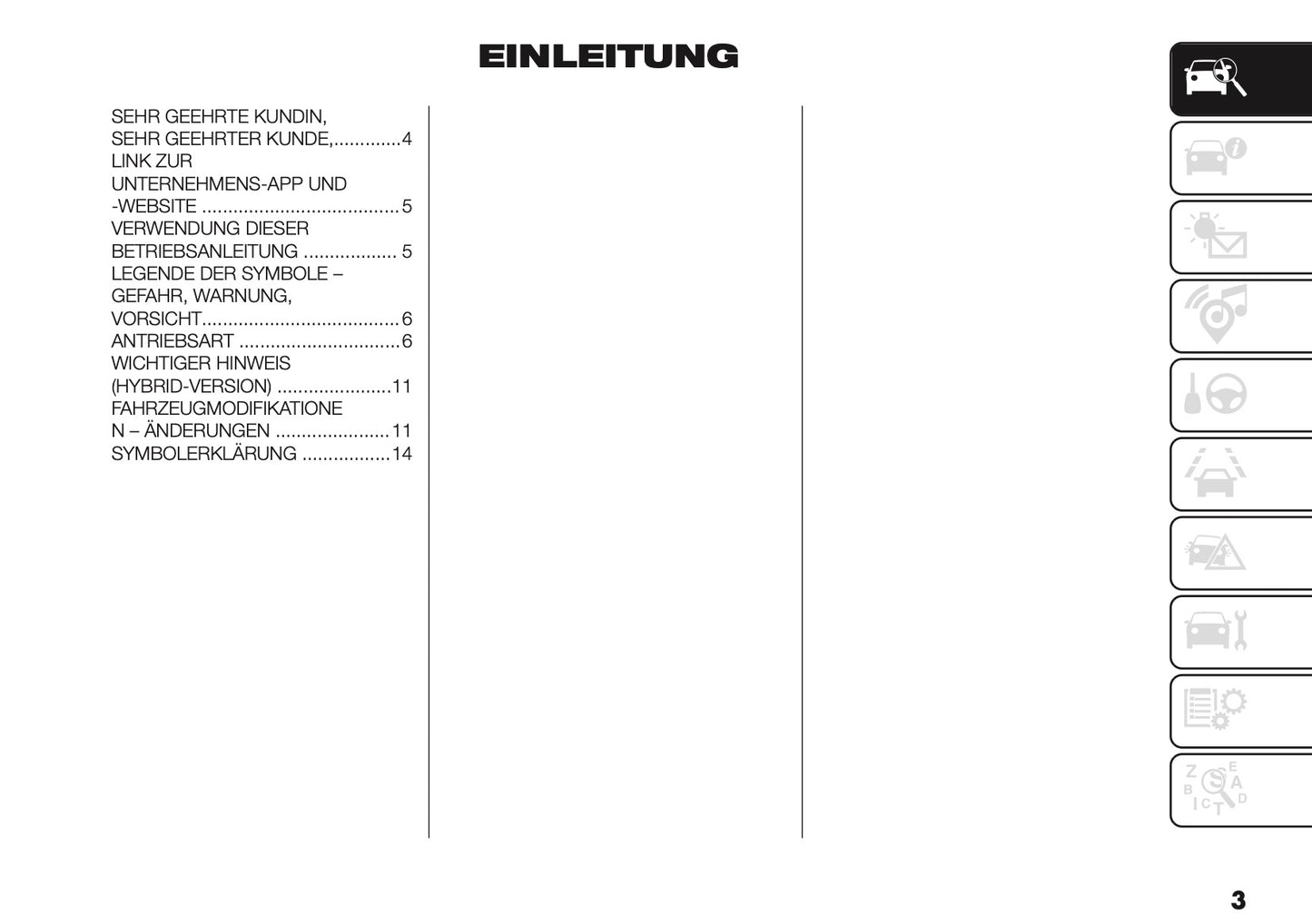 2025-2026 Fiat Grande Panda Bedienungsanleitung | Deutsch