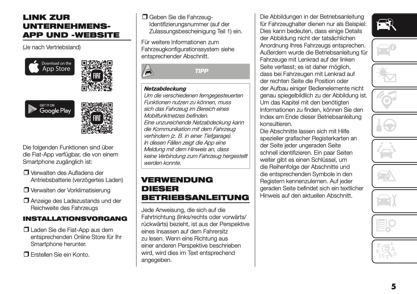 2025-2026 Fiat Grande Panda Bedienungsanleitung | Deutsch