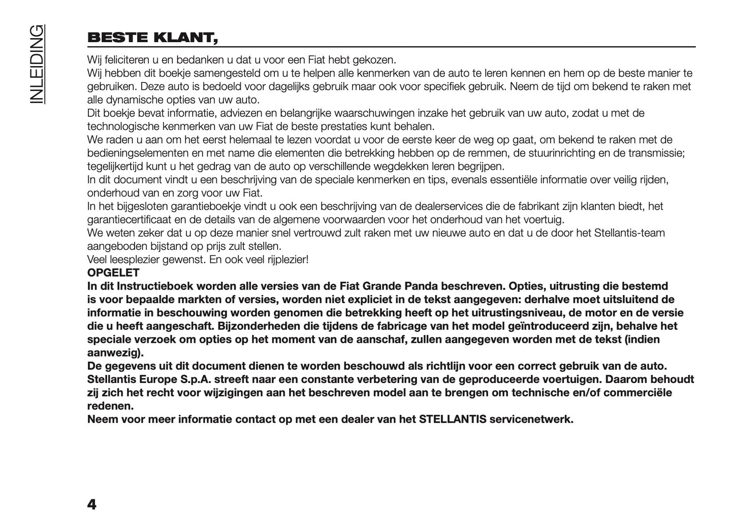 2026 Fiat Grande Panda Owner's Manual | Dutch