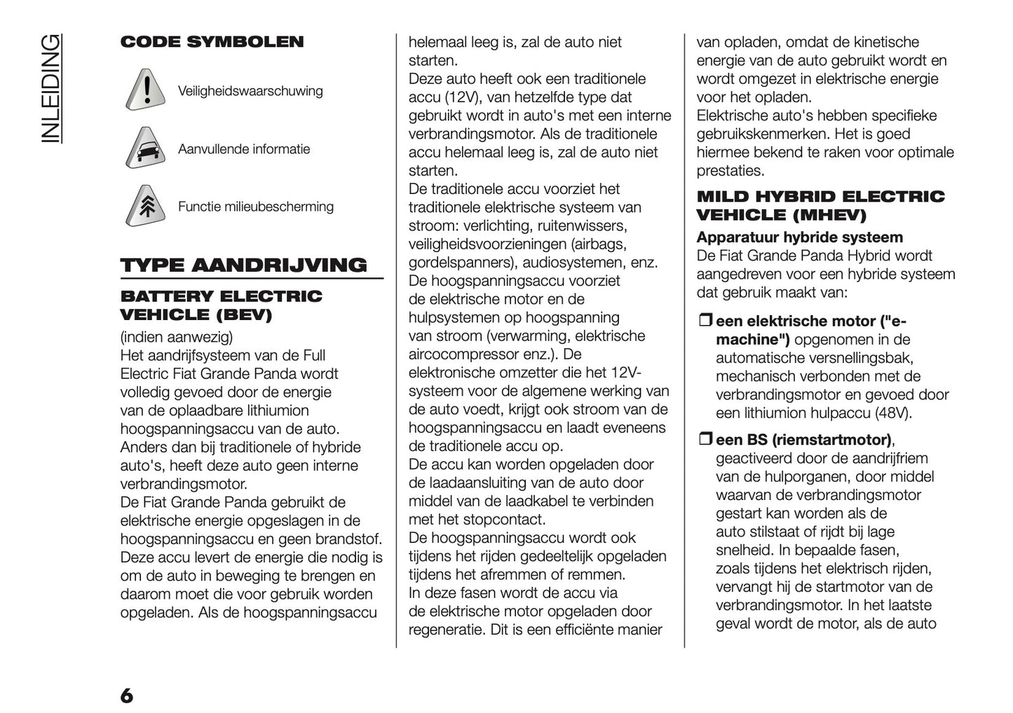 2026 Fiat Grande Panda Owner's Manual | Dutch